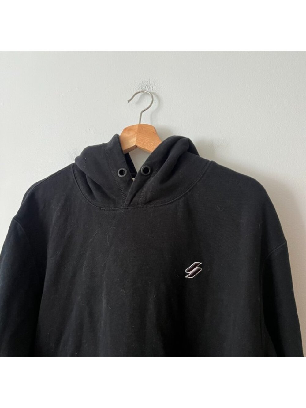 Superdry Black Hooded Sweatshirt Hoodie Men's Size 2XL - Picture 4 of 10